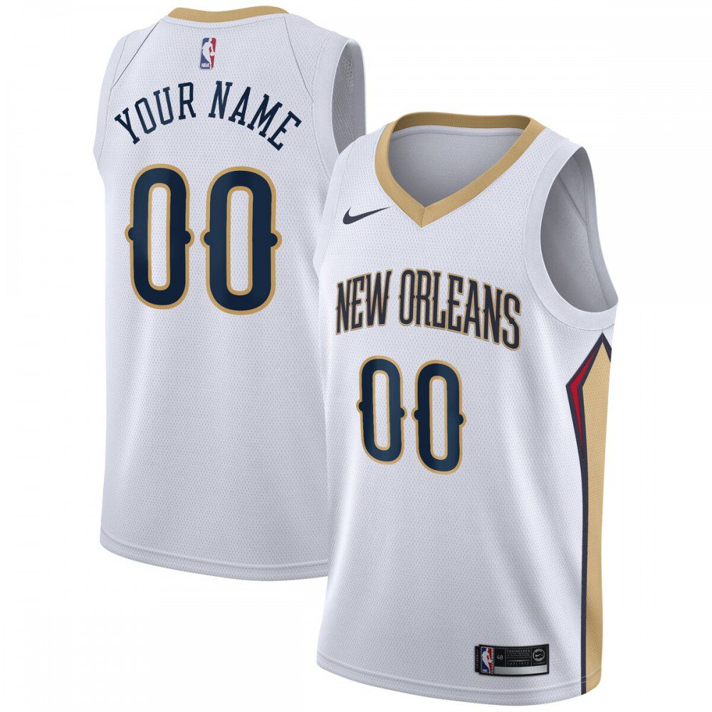 New Orleans Pelicans 2020/21 Swingman Custom Jersey - Association Edition - White-Pro Kit Vault | Brand New 26/27 Sports Jerseys